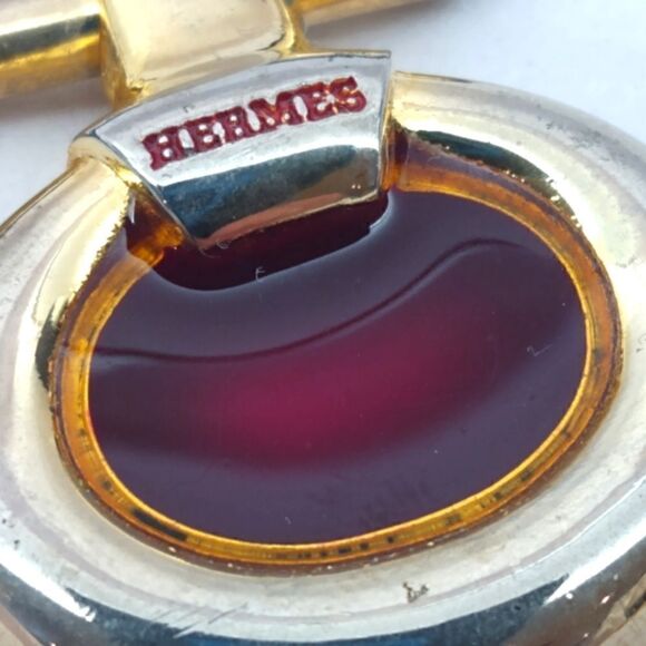 Hermes  Enamel Perfume Pendant Necklace Vintage Authentic - Picture 13 of 16